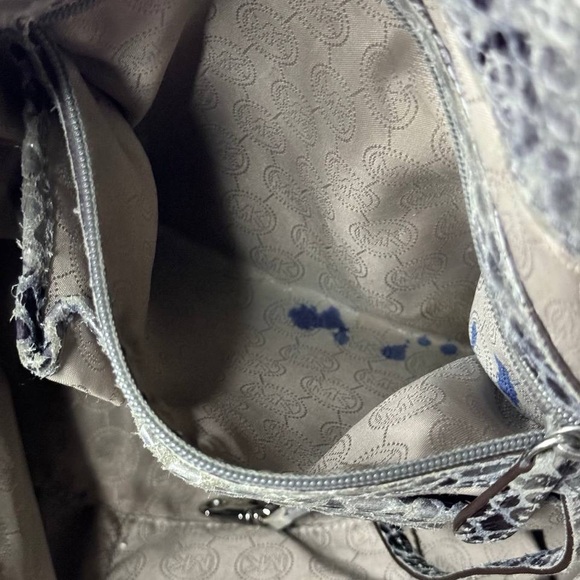 Michael Kors Large Hamilton Python-Print Leather Tote Shoulder Satchel Bag - Picture 12 of 12